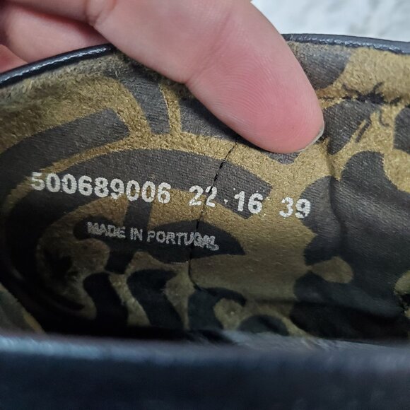 Fly London Shoes Womens EU 39 US 8 Yegi Black Leather Wedge Ankle Boots - Picture 3 of 10